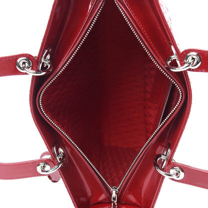 Christian Dior Patent Cannage Large Lady Dior Red 5 of 10