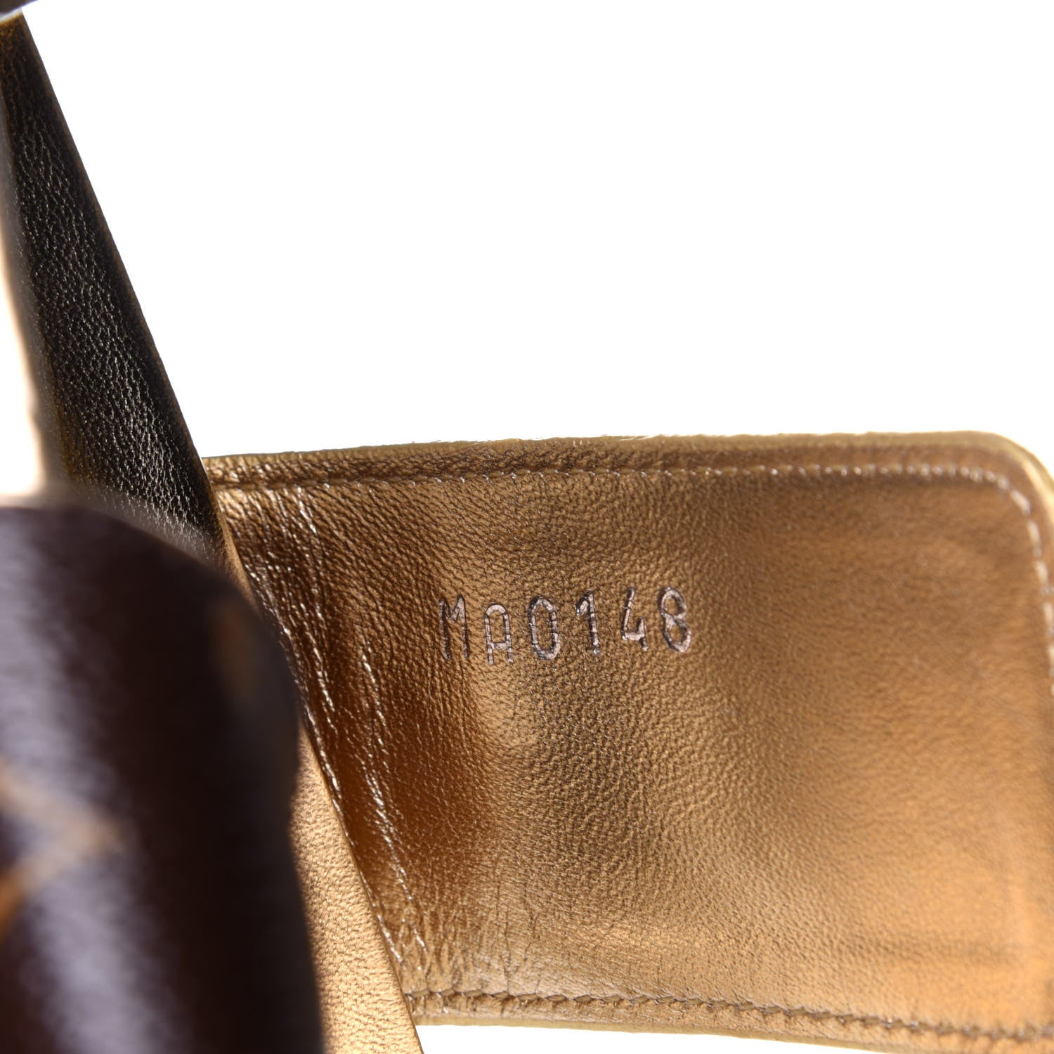 Louis Vuitton Patent Calfskin Monogram Bom Dia Mule Sandals 39 Gold 10 of 10