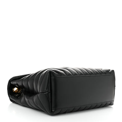 Saint Laurent Calfskin Y Quilted Monogram Medium Loulou Chain Satchel Black 4 of 11