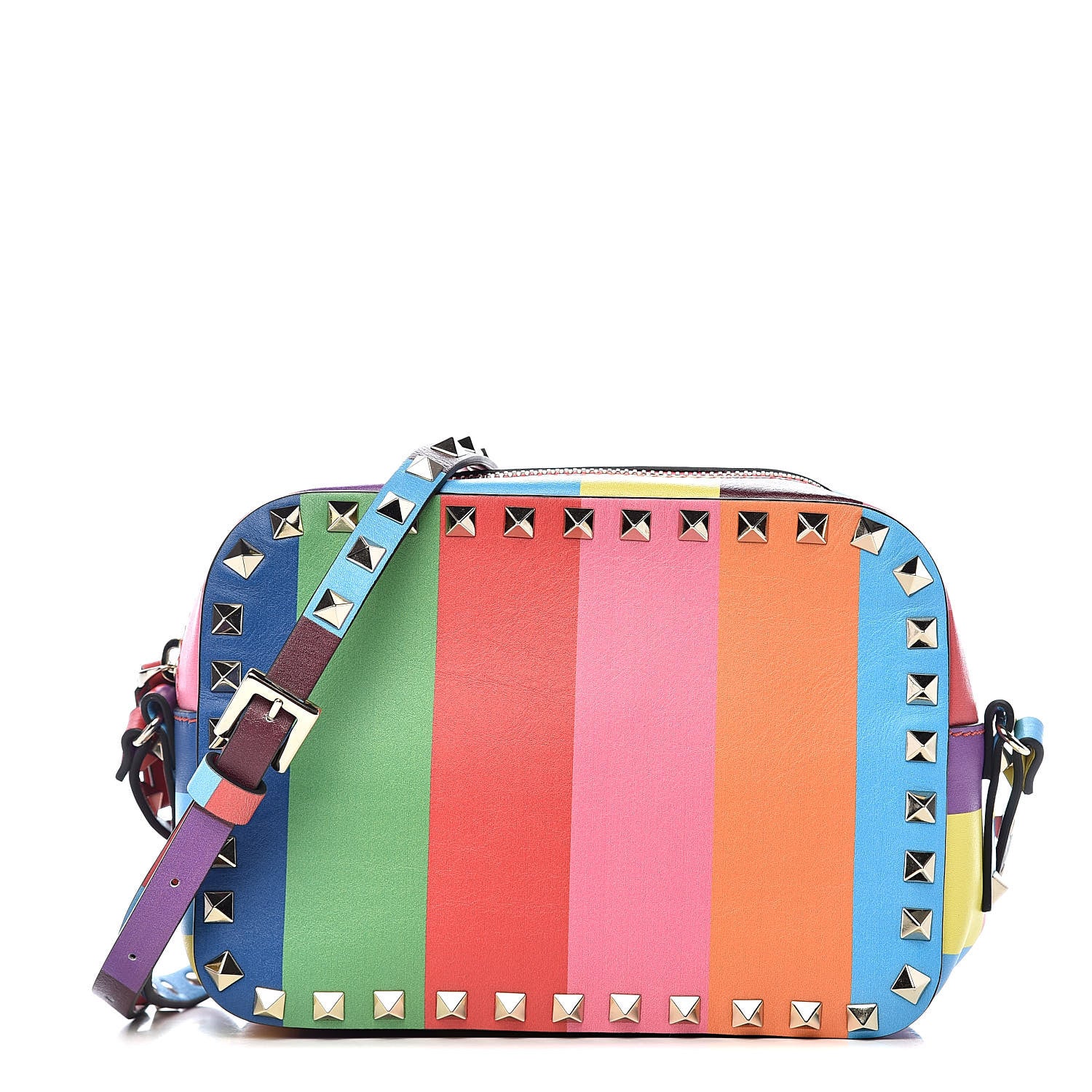 Valentino Garavani Vitello 1973 Rockstud Camera Crossbody Bag Multicolor 1 of 10