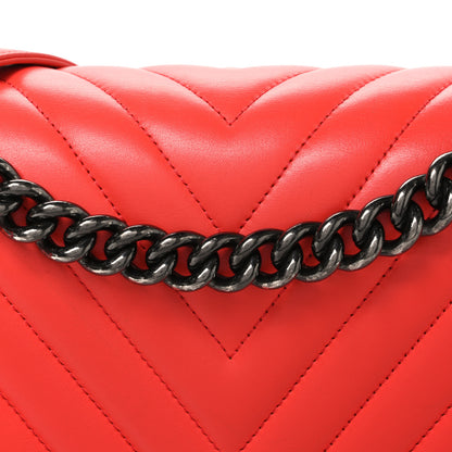 Chanel Lambskin Chevron Quilted Medium Boy Flap Orange 8 of 11