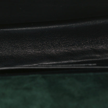 Saint Laurent Suede Sulpice Monogram Medium Shoulder Bag Green 6 of 10