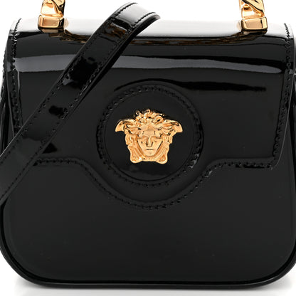 Versace Patent Mini La Medusa Bag Black 7 of 9