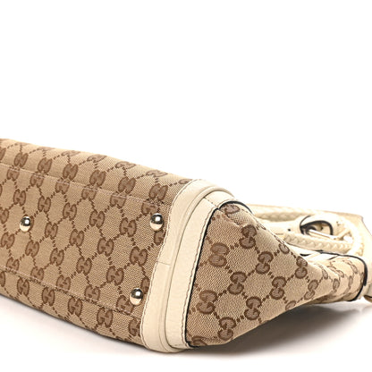Gucci Monogram GG Canvas Small Bella Top Handle Bag Off White 10 of 10