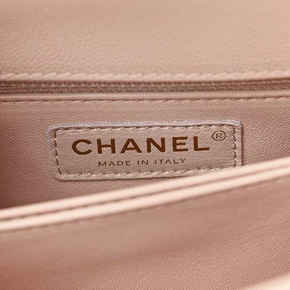 Chanel Caviar Quilted Mini Coco Handle Flap Beige 6 of 10