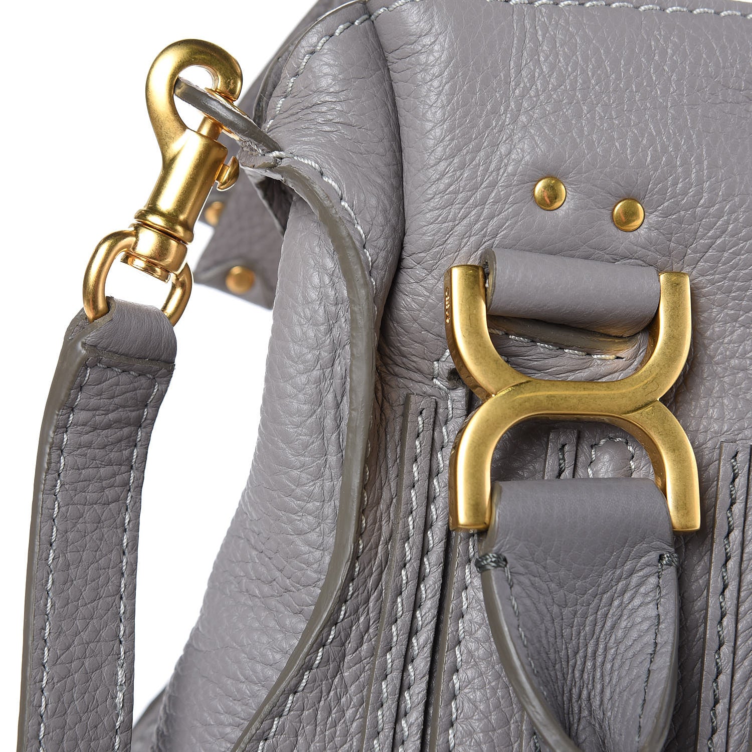 Chloe Calfskin Medium Marcie Satchel Cashmere Grey 11 of 11
