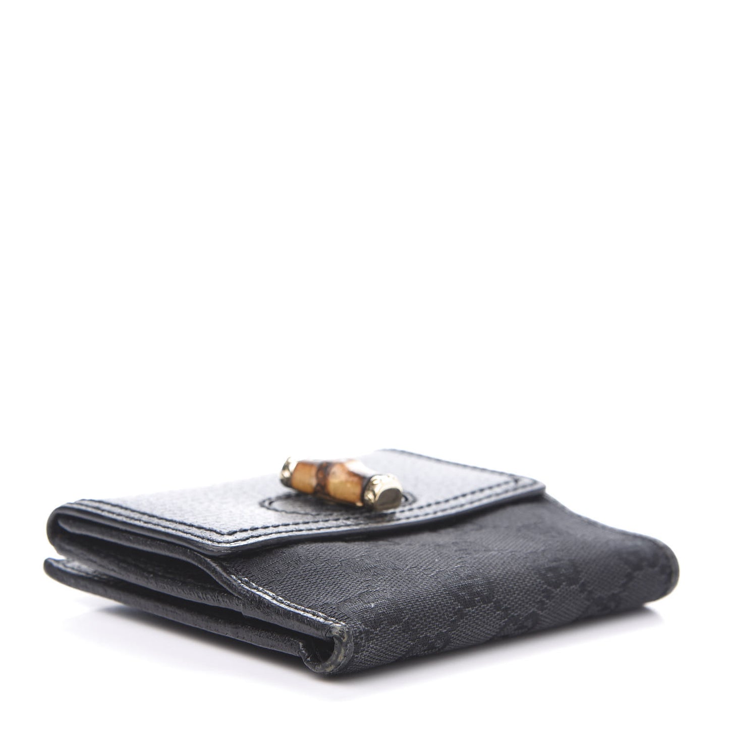 Monogram Bamboo French Wallet Black