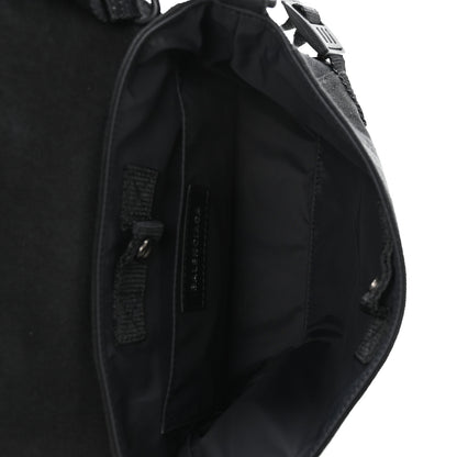 Balenciaga Canvas Pierced Army Messenger Bag Black 5 of 10