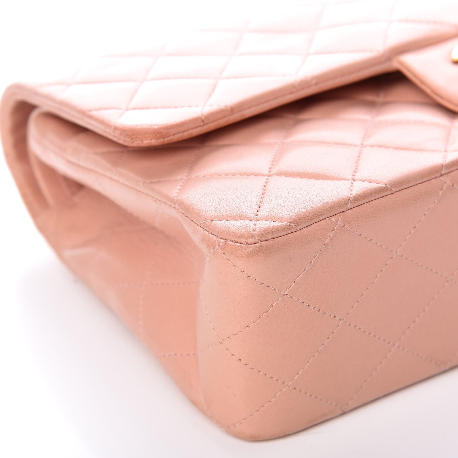 Chanel Lambskin Quilted Medium Double Flap Light Pink 12 of 16