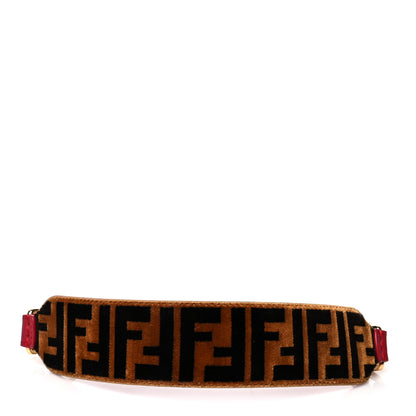 Fendi Velvet FF Mini Strap You Tobacco Fragola 1 of 6