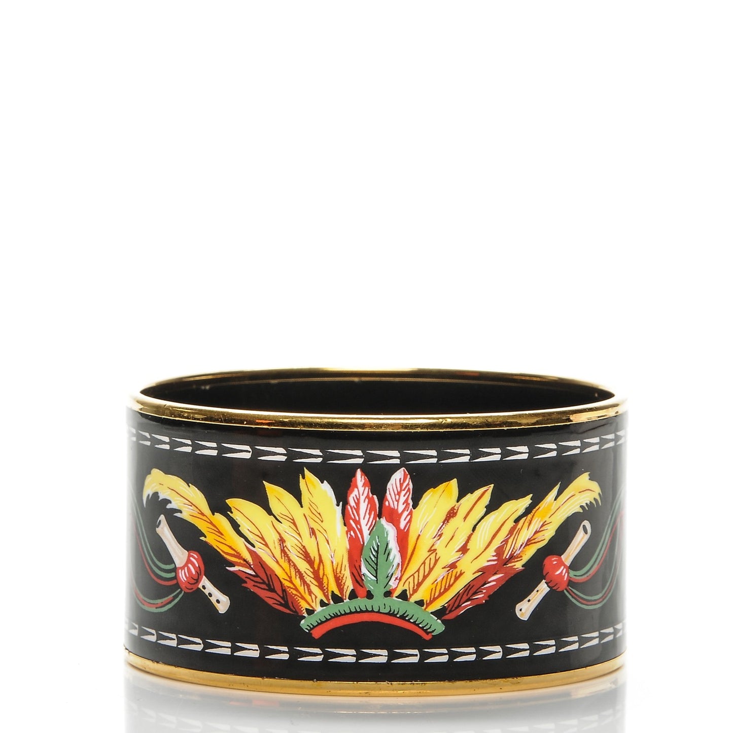 Enamel Printed Brazil Extra Wide Bracelet 62