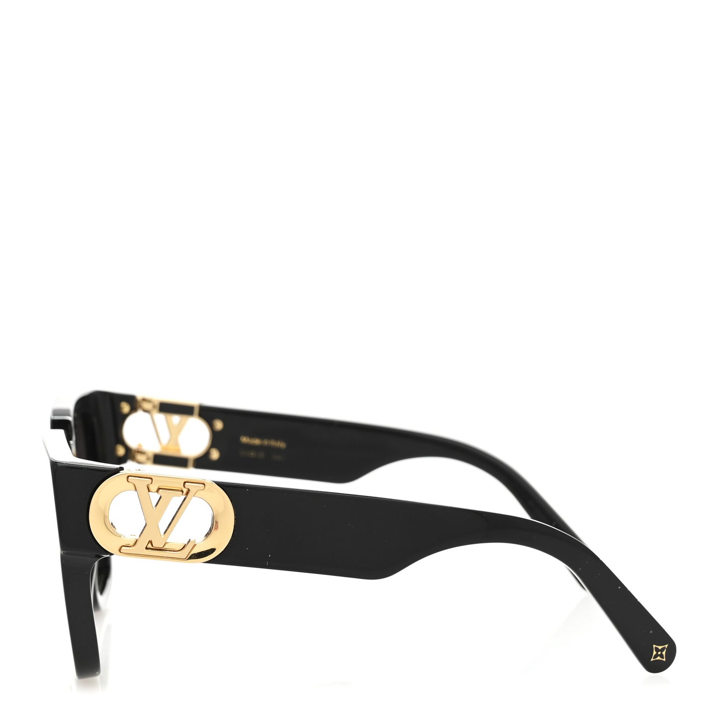 Acetate LV Link PM Square Sunglasses Z1566E Black