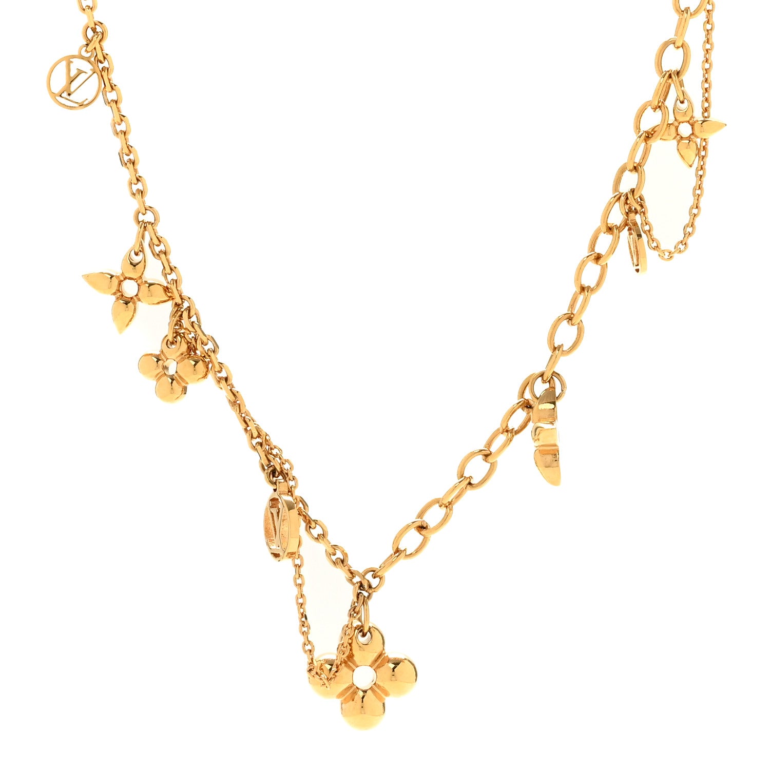 Louis Vuitton Metal Blooming Supple Necklace Gold 4 of 7