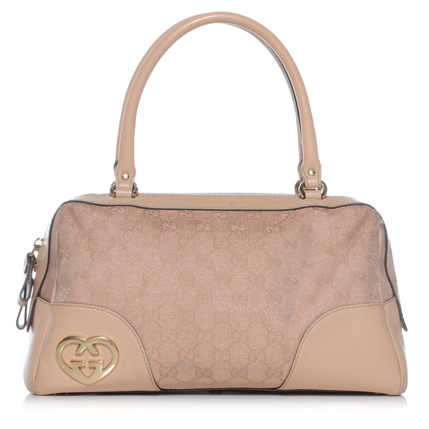 Gucci Monogram Heart GG Lovely Small Boston Pink 1 of 7