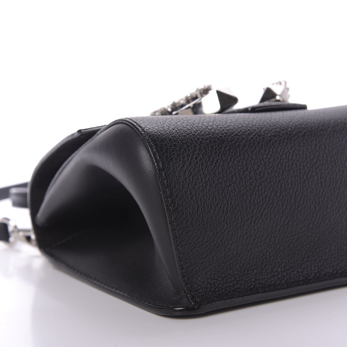 Calfskin Mini Madeline Top Handle Satchel Black