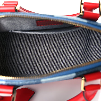 Louis Vuitton Denim Damier Monogram Patchwork Alma BB 5 of 9
