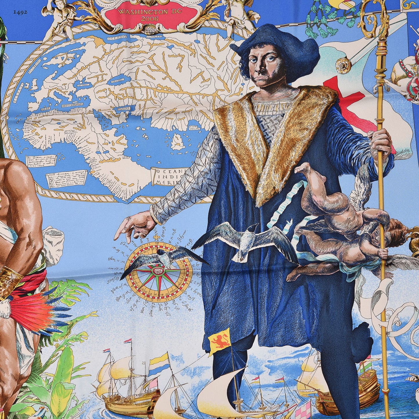 Silk Les Ameriques Scarf 90