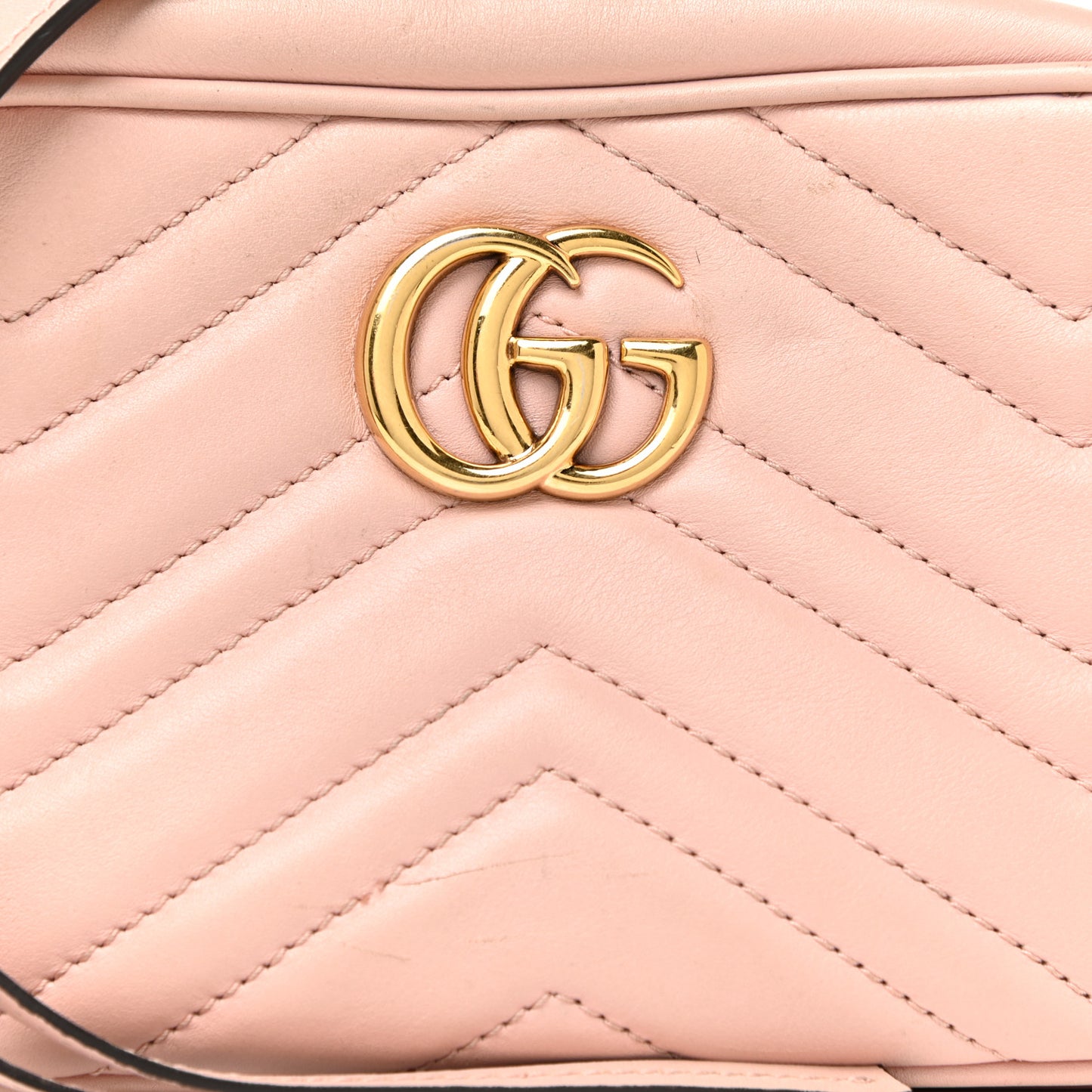 Calfskin Matelasse Mini GG Marmont Chain Shoulder Bag Perfect Pink