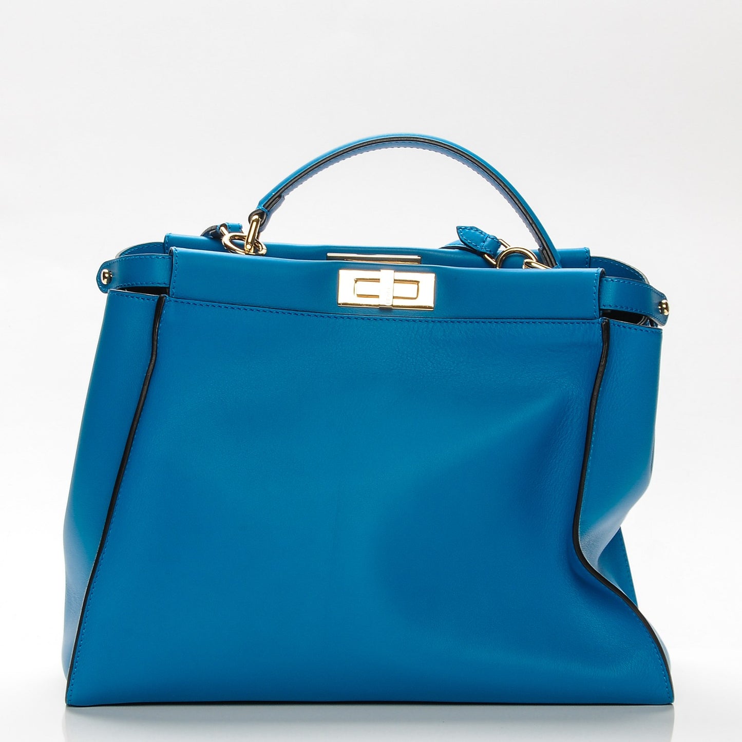 Vitello Seta Studded Monster Eyes Large Peekaboo Iconic Satchel Blue Royal Black Multicolor