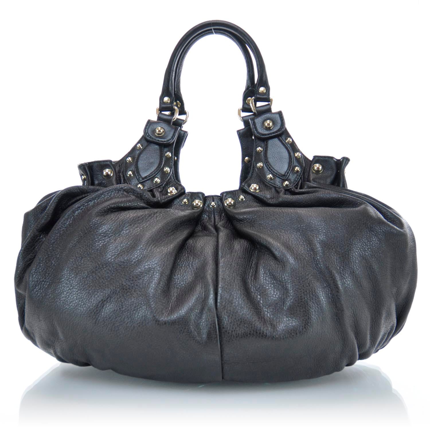 Gucci Leather Studded Pelham Tote Black 1 of 9