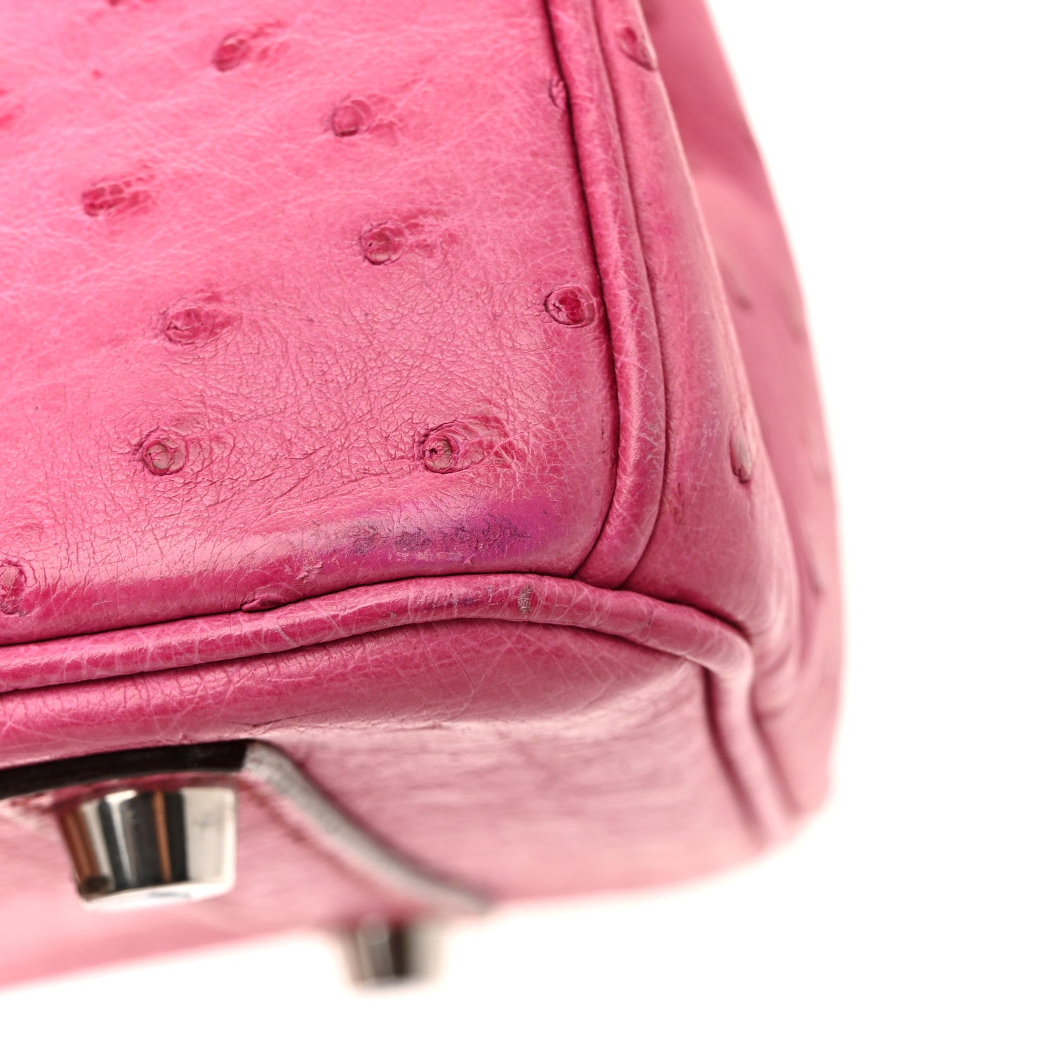 Hermes Ostrich Birkin 30 Rose Pourpre 28 of 33