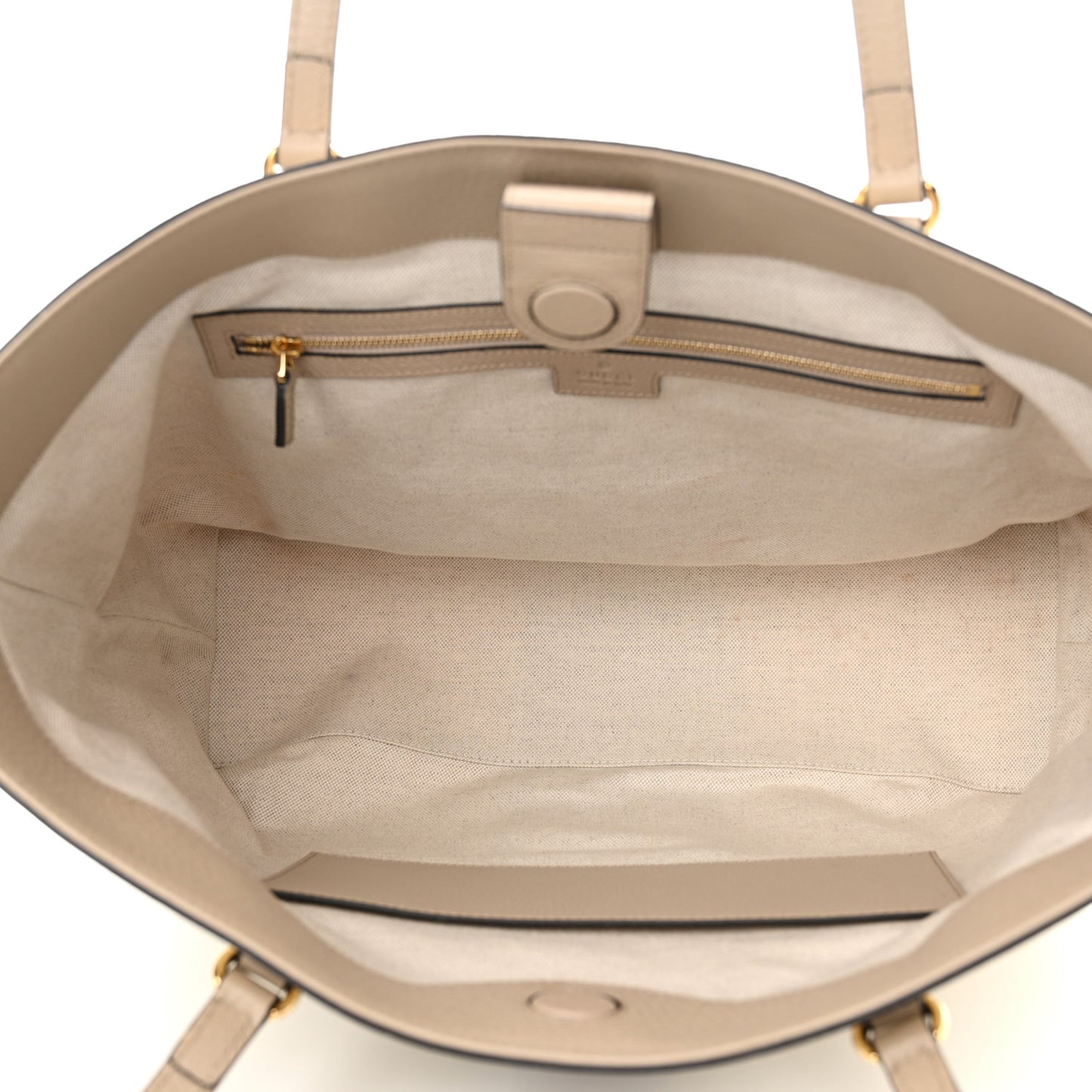 GG Supreme Monogram Textured Dollar Calfskin Web Medium Ophidia Shopping Tote Beige Mystic White Oatmeal