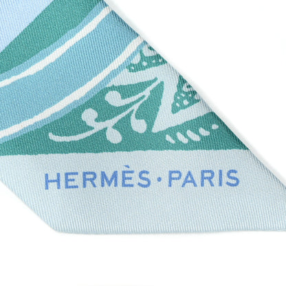 Hermes Silk Jeu De Soie Uniforme Twilly Aqua 3 of 5