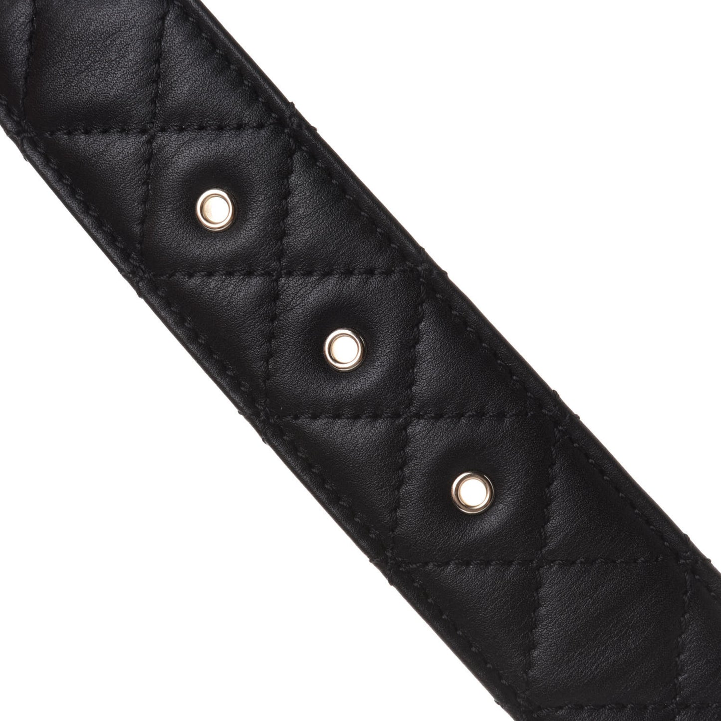 Calfskin Quilted CC Chain Belt 85 Black