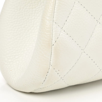 Chanel Caviar Quilted Timeless Clutch White 9 of 10