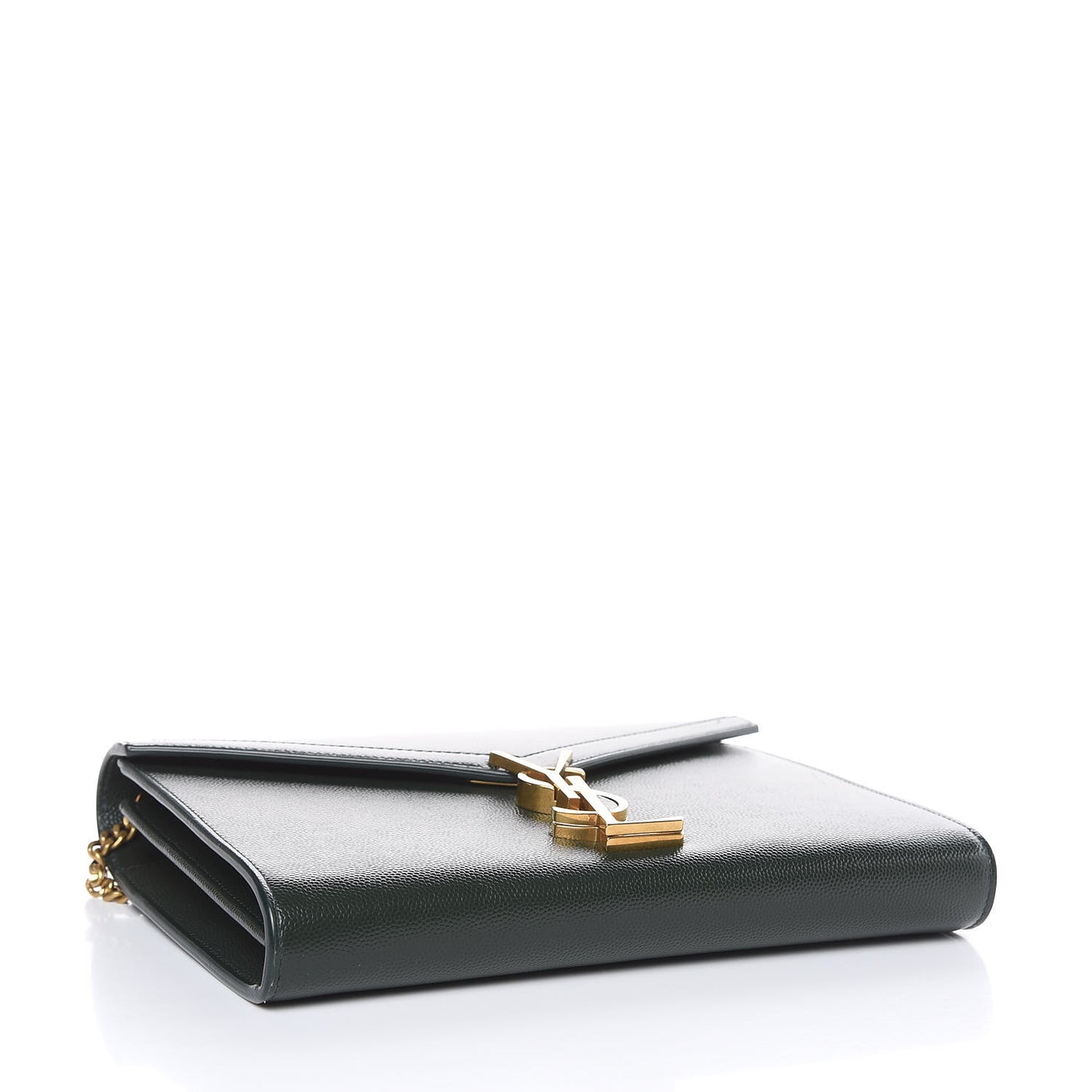 Grain De Poudre Monogram Cassandra Chain Wallet Vert Fonce