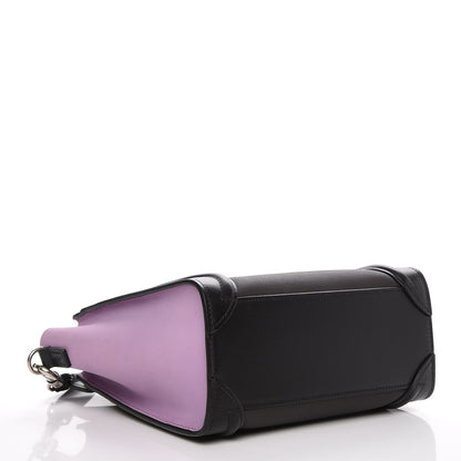 Celine Smooth Drummed Calfskin Tri-color Nano Luggage Anthracite 4 of 11