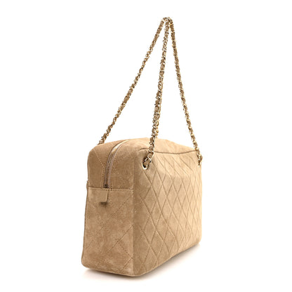 Chanel Suede Calfskin Quilted Camerissimo Case Beige 3 of 11