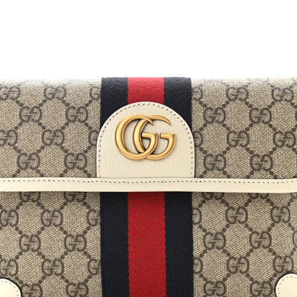 Gucci GG Supreme Monogram Web Small Ophidia Belt Bag 100 40 Brown White 8 of 10