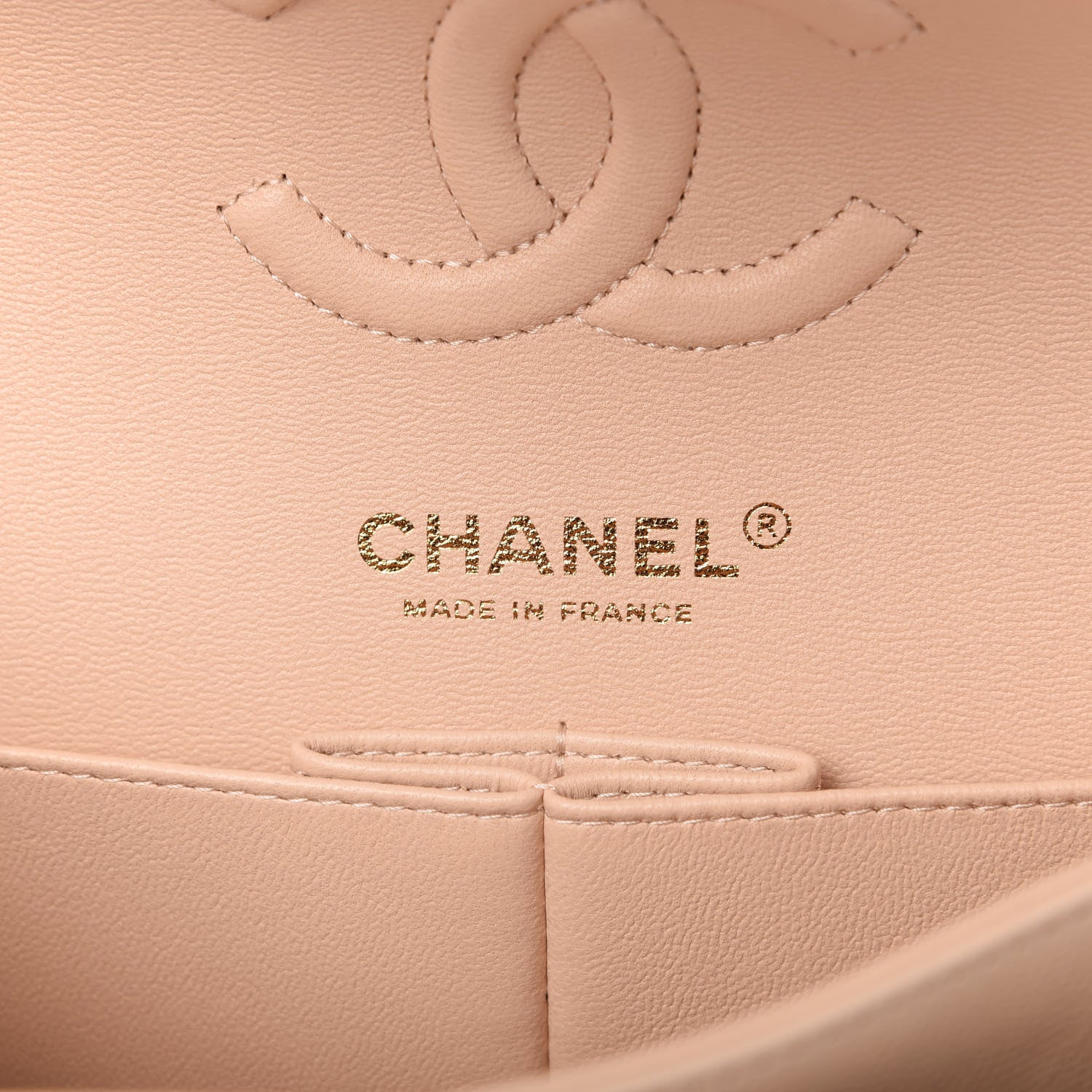 Chanel Caviar Chevron Quilted Small Double Flap Beige 8 of 10