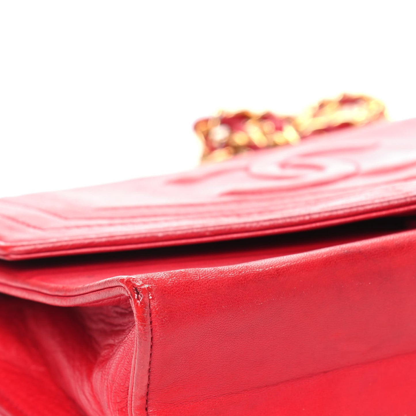 Lambskin CC Envelope Single Flap Red