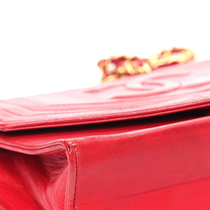 Chanel Lambskin CC Envelope Single Flap Red 7 of 14