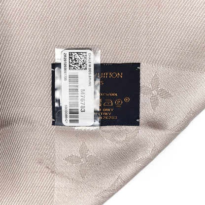 Louis Vuitton Wool Silk Gradient Monogram Shawl Sable Beige 2 of 4