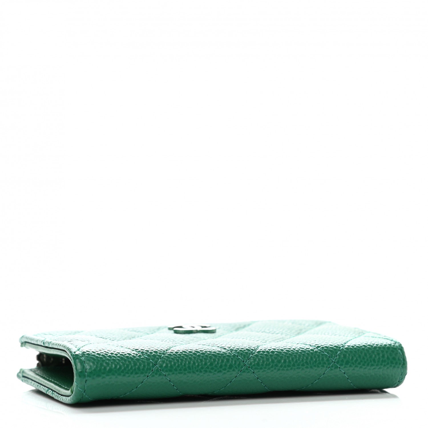 Chanel Caviar Quilted Zipped Key Holder Case Green 4 of 7