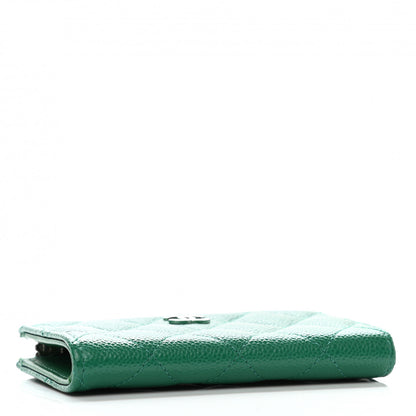 Chanel Caviar Quilted Zipped Key Holder Case Green 4 of 7