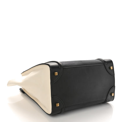 Celine Velluto Calfskin Mini Tri-Color Luggage Navy 4 of 8