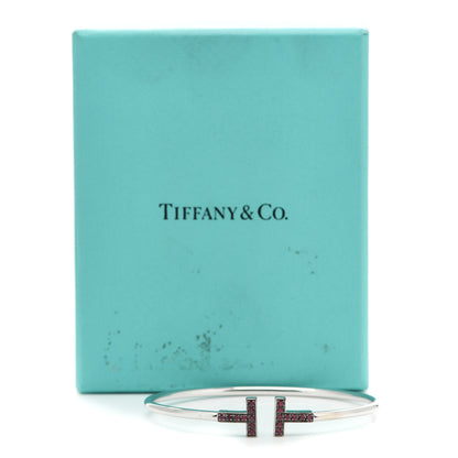 Tiffany 18K White Gold Ruby T Wire Bracelet 5 of 5