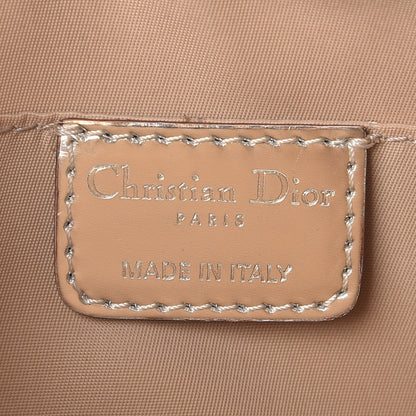 Christian Dior Metallic Patent Monogram Shoulder Bag Light Gold 6 of 7