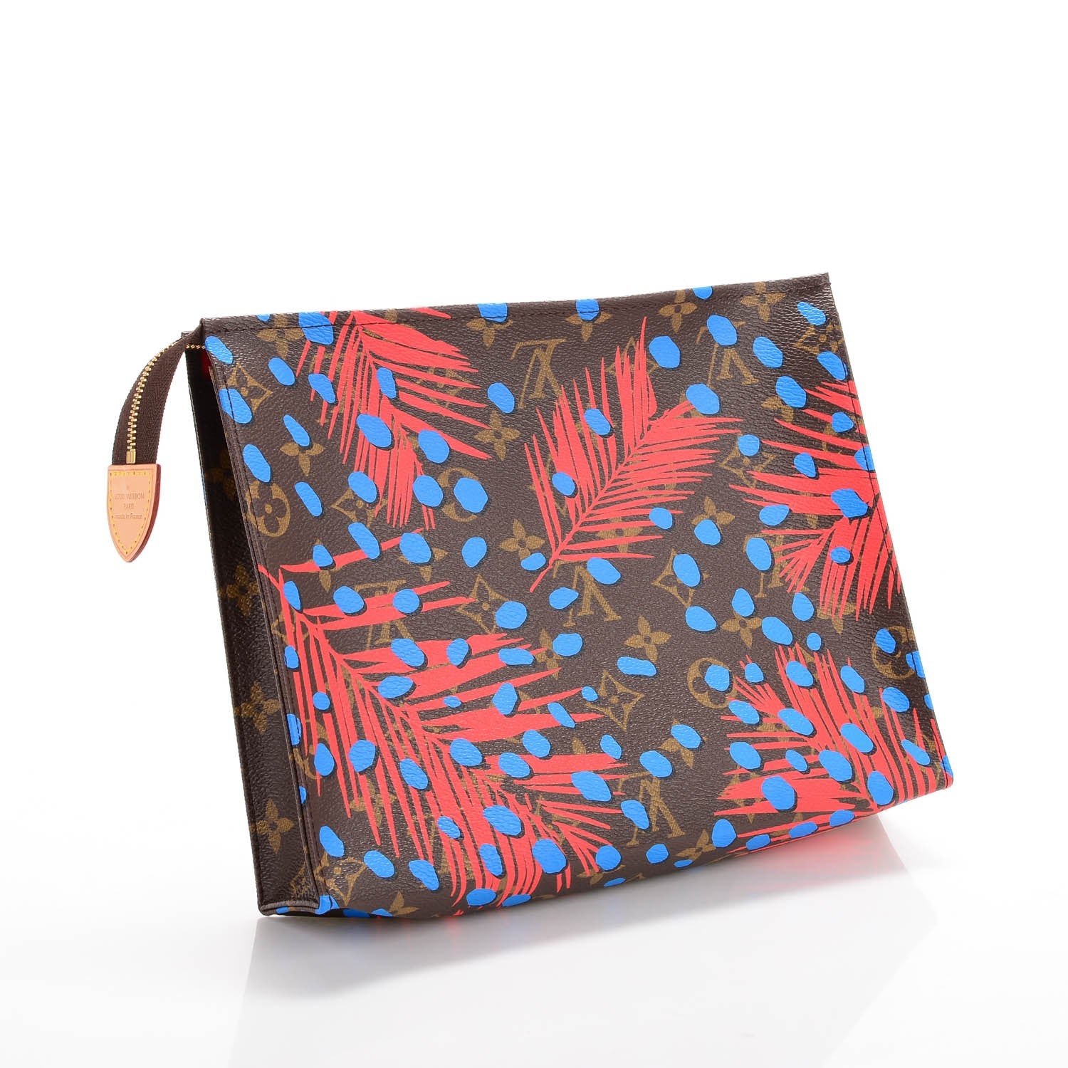 Louis Vuitton Monogram Jungle Dots Toiletry Pouch 26 Coquelicot Denim 3 of 7