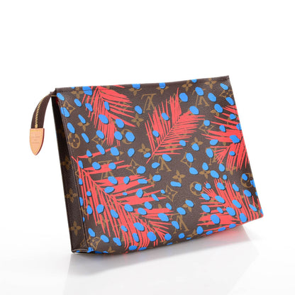 Louis Vuitton Monogram Jungle Dots Toiletry Pouch 26 Coquelicot Denim 3 of 7