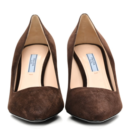 Prada Camoscio Basic 90mm Pumps 39.5 Moro 3 of 9