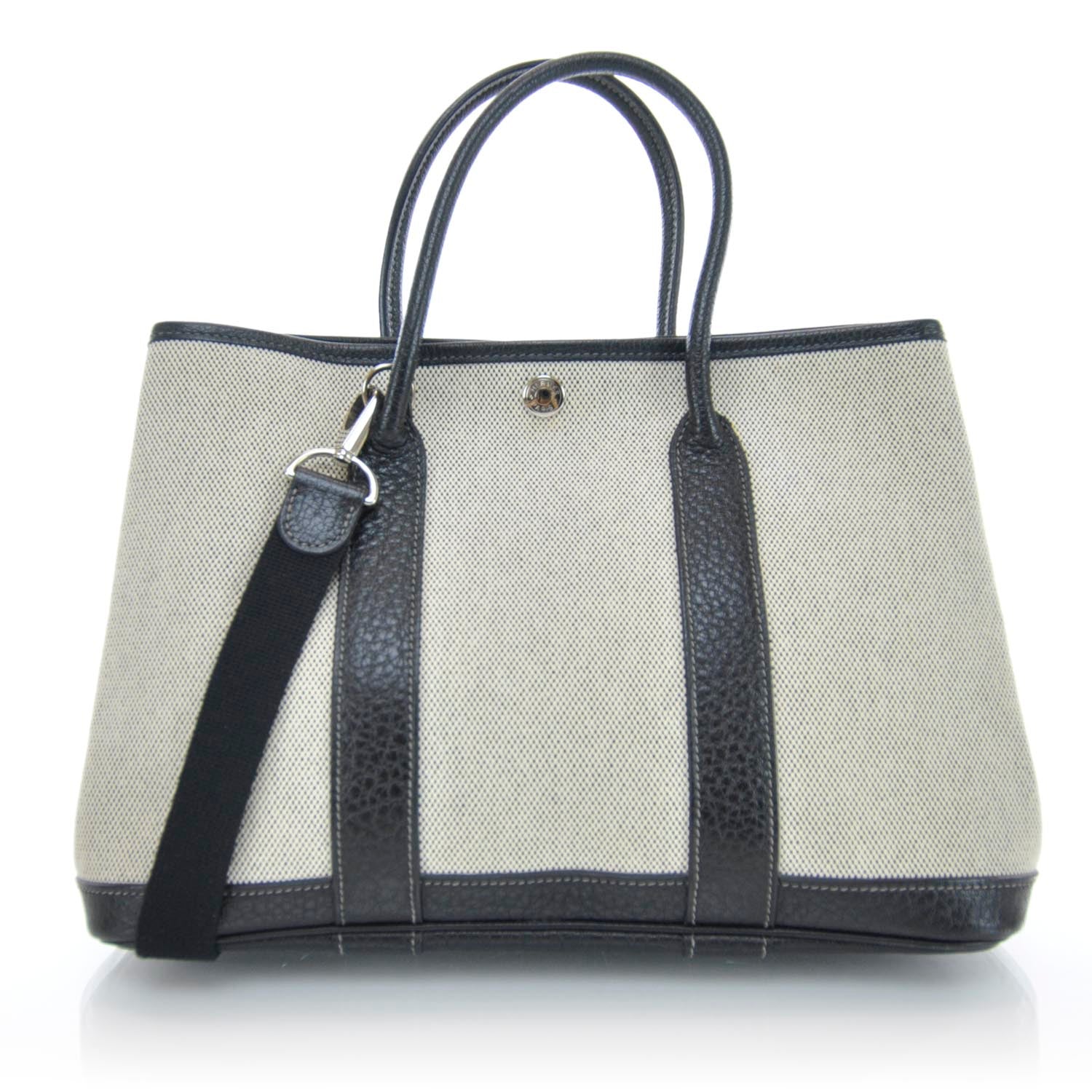 Hermes Toile Leather Garden Party PM 3 of 10