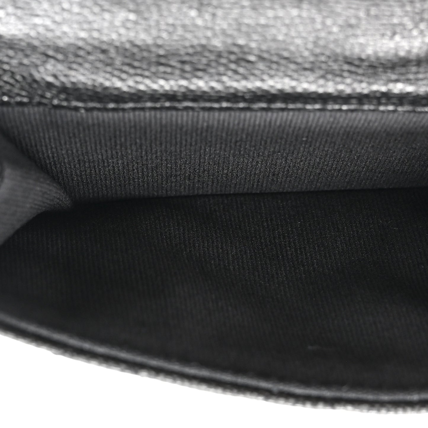 Caviar Quilted Tri-Fold Flap Wallet Black
