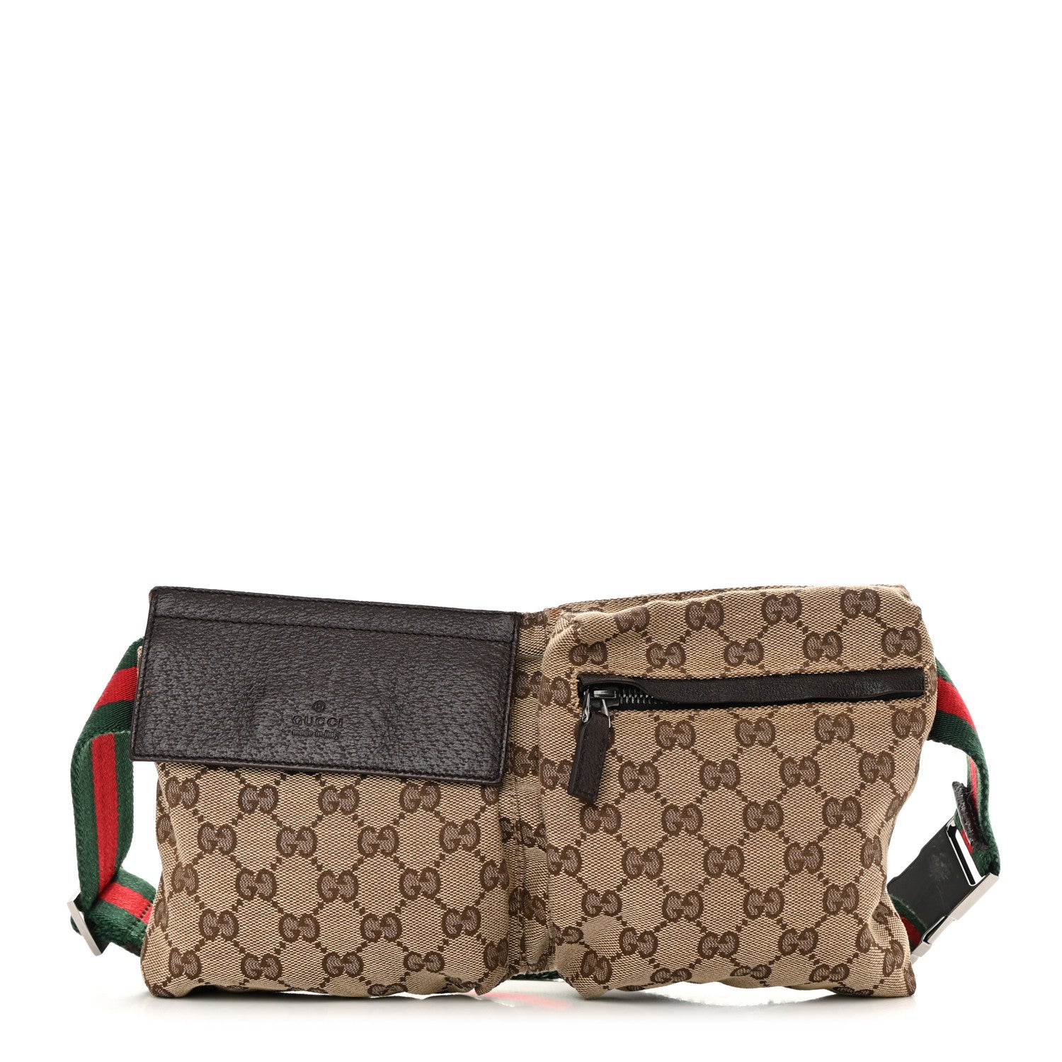 Gucci Monogram Web Belt Bag Dark Brown 1 of 17