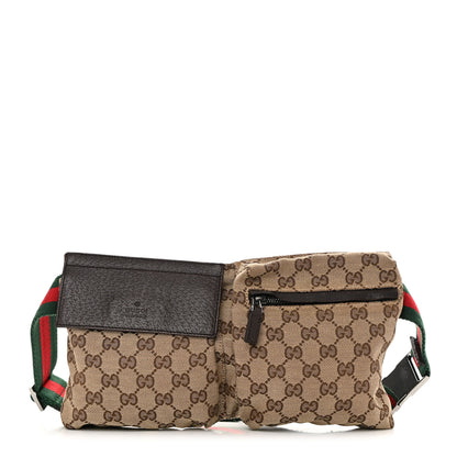 Gucci Monogram Web Belt Bag Dark Brown 1 of 17