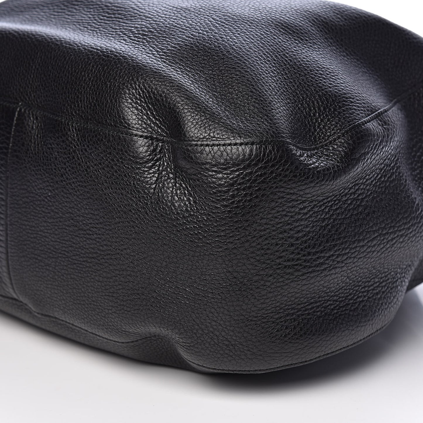 Pebbled Calfskin Medium Twill Shoulder Bag Black